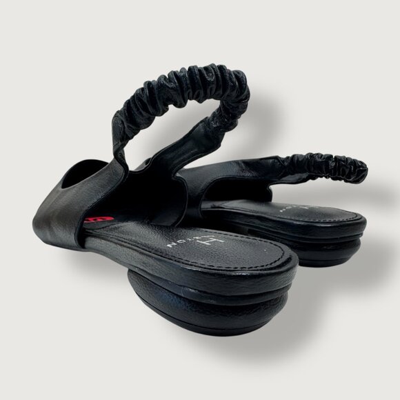 H By Halston | 10 | Pointed Toe Slingback Flats | Black | Classic | Minimalist - Picture 4 of 16